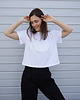 t-shirt damskie T-shirt Crop-Voila Biały Białe Stokrotki 3