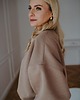 bluza bez kaptura damska Bluza Basic oversize latte 2