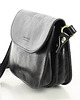 torby na ramię Czarna skórzana torebka saddle bag półksiężyc sztywna skóra 2