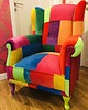 fotele Fotel  Multikolor Patchwork 1