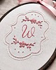 inne Obrazek z inicjałem, Haftowany tamborek z inicjałami, personalizowany obrazek 5