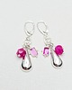 kolczyki srebrne Lekkie kolczyki srebrne Fuksjowe Krople 1