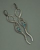 kolczyki wire wrapping Kolczyki niebieskie topaz i apatyt wire wrapping 1