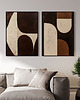 plakaty Zestaw 2 plakatów  - brązowa geometria 2