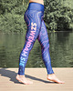 legginsy Sportowe legginsy damskie z wysokim stanem POZIOMICE granatowe XS 4