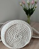 torby na ramię Torba szydełkowa na ramię ze sznurka bawełnianego 23cmx30cm 5