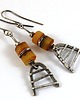 kolczyki wire wrapping bursztyn srebrne kolczyki 1
