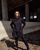 bluza z kapturem damska Bluza / płaszcz ROBIN kolor czarny 5