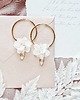 Biżuteria ślubna Kolczyki koła ślubne z kwiatami SILKY - koła 4cm 6