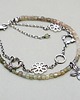 bransoletki wire wrapping Turmaliny ombre /flower/-  bransoletka 2