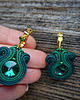 klipsy Zielone  klipsy soutache 2