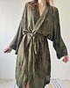 szlafroki damskie Szlafrok narzutka kimono z wiskozy i lnu 6