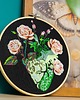Ozdoby na ścianę Rozkwit serca, haft w tamborku 20 cm 5