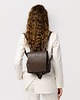 plecaki Back up bag - skórzany plecak damski - czekolada 4