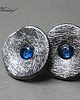 kolczyki wire wrapping Kapsle blue- sztyfty 2