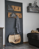 zegary Zegar LOFT - dębowy - czarna obręcz 7
