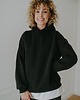bluza bez kaptura damska Bluza  basic oversize  klasyczna czarna 4
