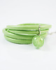 bransoletki ze szkła Zielone piórko - bransoletka - owijana 1