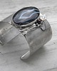 bransoletki wire wrapping Agat - perła - granat  - BRANSOLETA MANKIET - CUFF 3