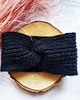 opaski do włosów Wełniana opaska handmade z alpaki i merino, miękka, ciepła, czarna 2