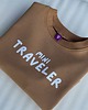 bluzy dla dziewczynki Bluza dziecięca MINI TRAVELER - kawowa 5