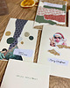 kartki scrapbooking Retro, kolażowe kartki świąteczne - zestaw 6 szt 2