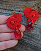 kolczyki soutache Czerwone kolczyki soutache 2