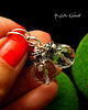 kolczyki wire wrapping Kolczyki Ice - Kryształ Górski Srebro 2