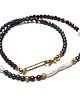 chokery Granaty, perły i hematyt  /choker / 12.03.25 - Szlachetna kolekcja 1