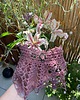 chokery Koronkowy naszyjnik w kolorze vintage rose z kryształkami 7