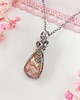 wisiory Naszyjnik Rodochrozyt stal chirurgiczna wisiorek handmade 2