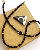 wisiory Onyks Spinel księżyc choker 2
