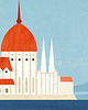 plakaty Budapeszt - spacer nad Dunajem - plakat fine art 3