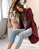 bluza z kapturem damska Płaszczobluza No.2 Wino - Rozmiar: 4