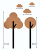 pokój dziecka - różne Drzewa - tablica korkowa na ścianę 1