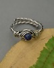 pierścionki - różne Pierścionek regulowany sodalit wire wrapping 4