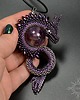 wisiory Synir, wisior ze smokiem, beading 5