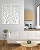 inne DEKORACYJNY, AŻUROWY PANEL ŚCIENNY, OBRAZ 3D, DRZEWA PIONOWE, 42 x 105 cm, DY 4