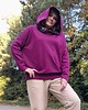 bluza z kapturem damska Bluza oversize amarantowa z kapturem 4