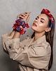 gumki do włosów Jedwabna gumka scrunchie "Rose" 1