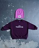 bluzy dla dziewczynki Bluza dziecięca MINI TRAVELER - bakłażanowa 1