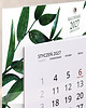 kalendarze i plannery Kalendarz Ścienny Pojedynczy 2027 Green Lush A4 3