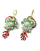 kolczyki soutache Sutaszowe kolczyki APULIA z koralowcem 1