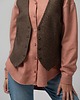 kamizelki damskie Wełniana elegancka kamizelka oversize, CHOCOLATE BROWN 5