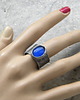 pierścionki srebrne Roman Ancient Ring ;) świetlisty kobalt 2