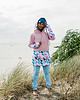 bluza z kapturem damska Candy Long hoodie Feathers pink 2