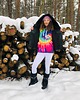 bluza z kapturem damska Damska Bluza z kapturem DR.CROW Tie Dye Blue 3