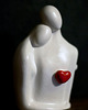 figurki i rzeźby Rzeźba z gipsu, Jesteś Moim Skarbem, biała, wys. 13,2 cm 3