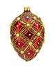 bombki Bombka choinkowa szklana ręcznie malowana: Jajo Faberge: bordowe 1
