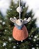 dekoracje świąteczne Rudy renifer -dzwonek ceramiczny 1